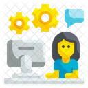 Administrative Computer System Icon