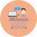 Administrative Desk Reception Icon