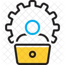 Administrator Laptop Cogwheel Icon