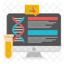 ADN En Ligne Acide Desoxyribonucleique Brin D ADN Icône