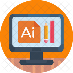 Adobe Illustrator icon with random file name asdasd.ai Sticker for Sale by  allreadytaken