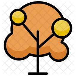 Adorable orange tree  Icon