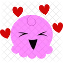 Adorável desenho animado rosa  Ícone