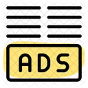 Ads Bottom Margin Advertising Advertisement Icon