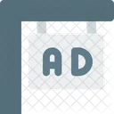 Ads Display Two Advertising Board Road Board Icon