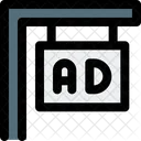 Ads Display Two Advertising Board Road Board Icon