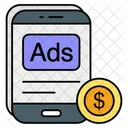 Ads Money Native Advertising Marketing Icon