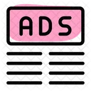 Ads Top Margin Advertising Marketing Icon