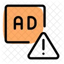 Ads Warning Advertising Alert Alert Symbol