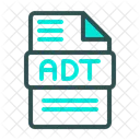 ADT Audiodatentransportstrom Audioformatdatei Symbol