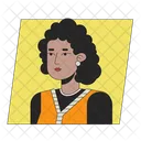 Woman Lady Curly Hair アイコン