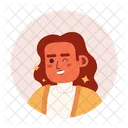 Adult hispanic woman winking expression  Icon