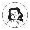 Adult hispanic woman winking expression  Icon