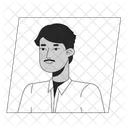 Adult indian man with mustache  アイコン