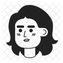 Bob Haircut Brunette Middle Eastern Arab Young Icon
