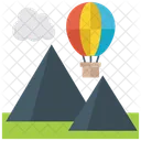 비행 모험 공기 풍선 아이콘
