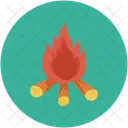 모험 캠프파이어 불 아이콘