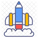 Rocket Launch Celebration Icon