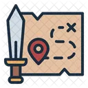 Adventure Map Sword Icon