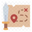 Adventure Map Sword Icon