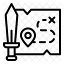 Adventure Map Sword Icon