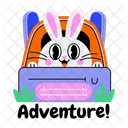 Adventure Cute Hare Rabbit Icon