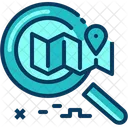 Travel Blue Magnifying Icon