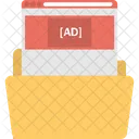 Advert Folder Advertisement Plan Folder Advertising Presentation Template Icon