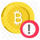 Advertencia De Bitcoin Criptomoneda Cripto Icono