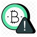 Advertencia De Bitcoin Criptomoneda Cripto Icono