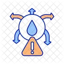 Advertencia de propagación de agua potable  Icono