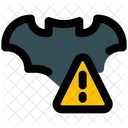 Advertencia De Murcielago Alerta De Murcielago Virus De Murcielago Icono