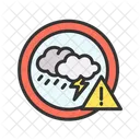 Advertencia De Tormenta Truenos Relampagos Icono