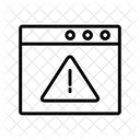 Advertencia Del Navegador Error Del Navegador Alerta De Pagina Web Icono