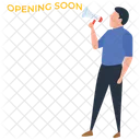 Opening Soon Coming Soon Announcement Icon