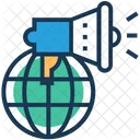 Bullhorn Globe Worldwide Icon