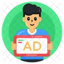 Ad Person Advertisement Person Ad Icon