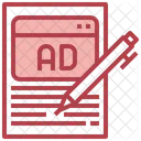 Advertising Content Writing  Icon