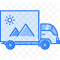 Advertising on truck Logo Icon