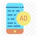 Iads Mobile Phone Text Advertising Text Advertising Icon