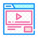 Video Advertising Color Icon