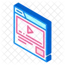 Video Advertising Isometric Icon