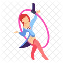 Gymnastic Woman Athlete Icon