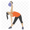 Aerobic Workout Dumbbells Exercise Female Fitness Icon