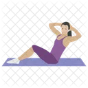 Aerobic Workout Dumbbells Exercise Female Fitness Icon