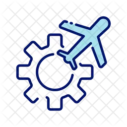 Aeroplane Setting  Icon