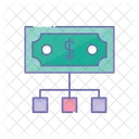 Dollar Hierarchie Argent Icon