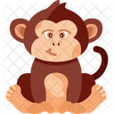 Affe Schiefes Lacheln Schiefes Lacheln Sarkastisch Symbol