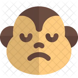 Affe trauriges Gesicht Emoji Symbol