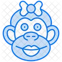 Affe Baby Mädchen  Symbol